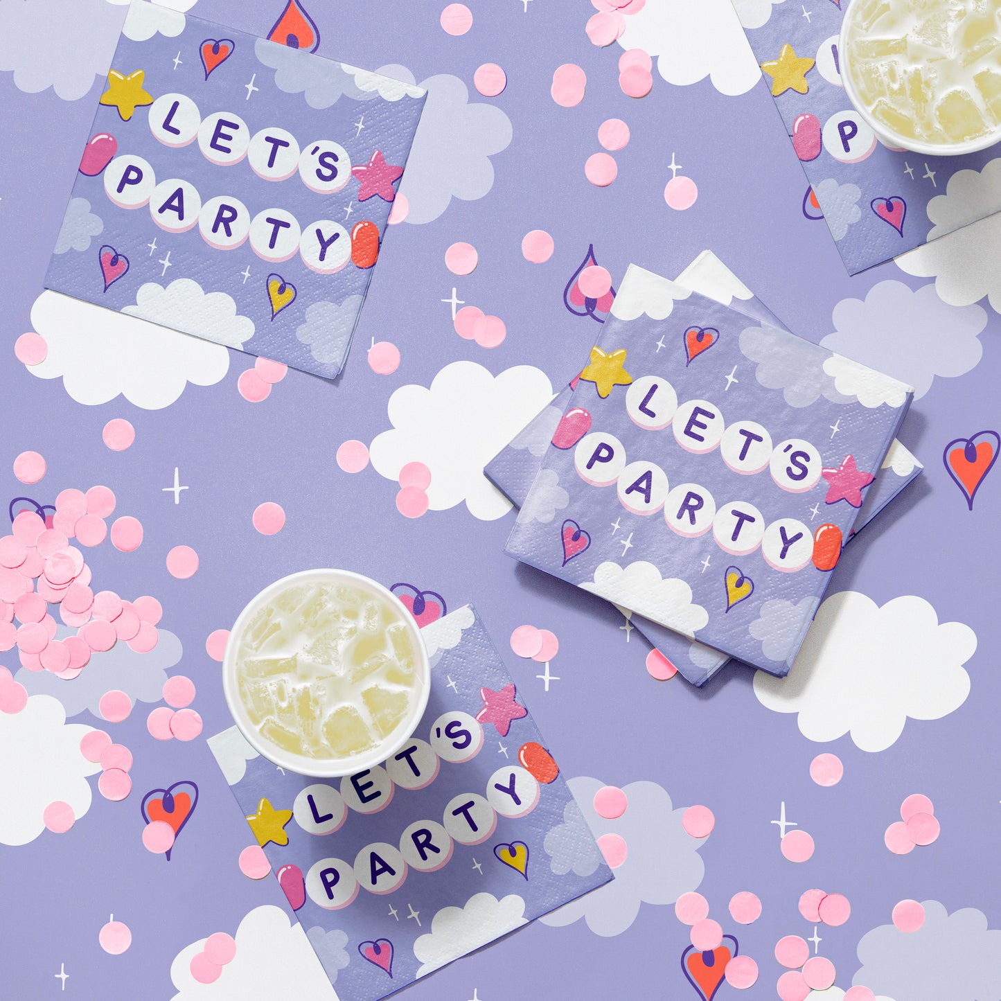 Sweet Dreams Beverage Napkins 192 ct Lifestyle Image
