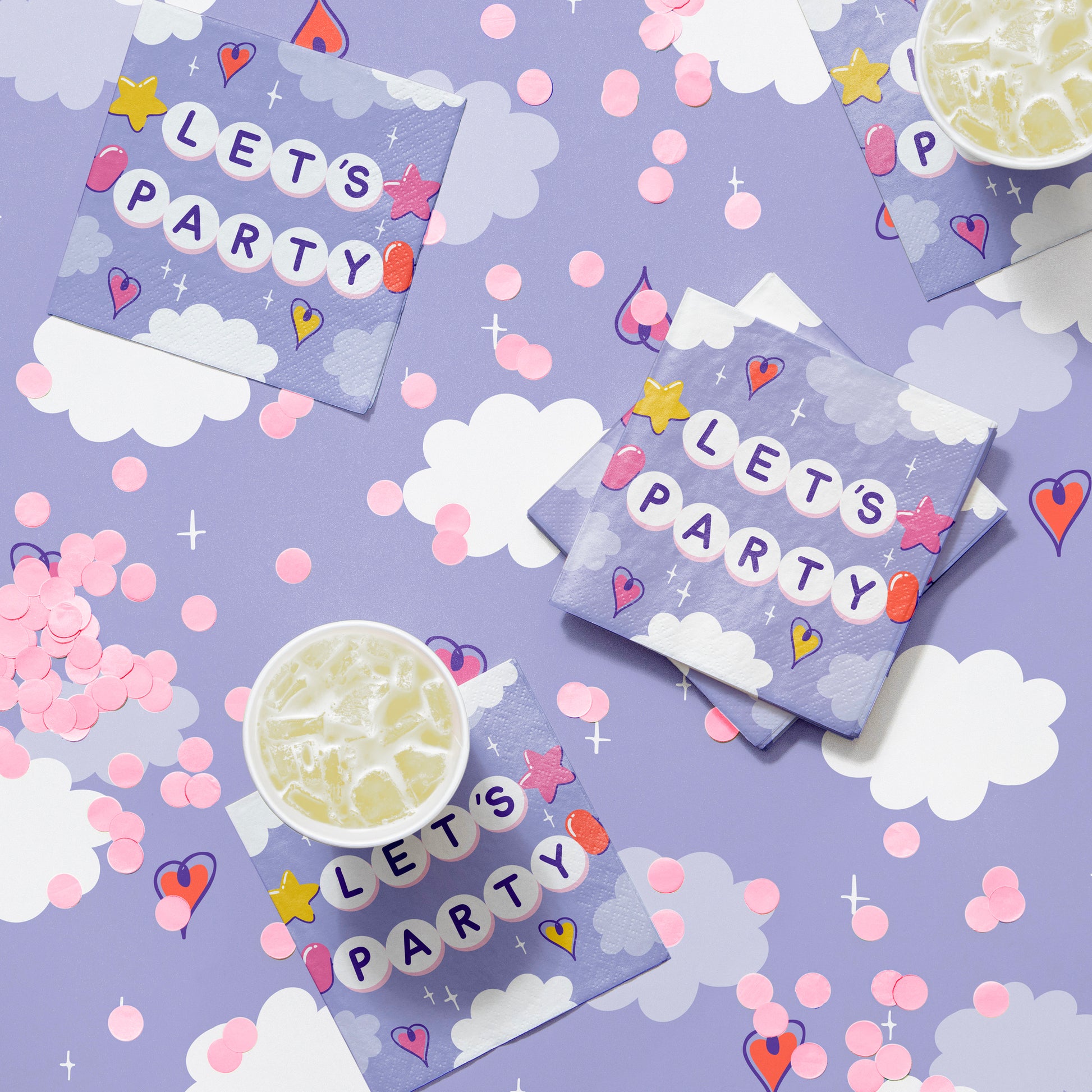 Sweet Dreams Beverage Napkins 192 ct Lifestyle Image