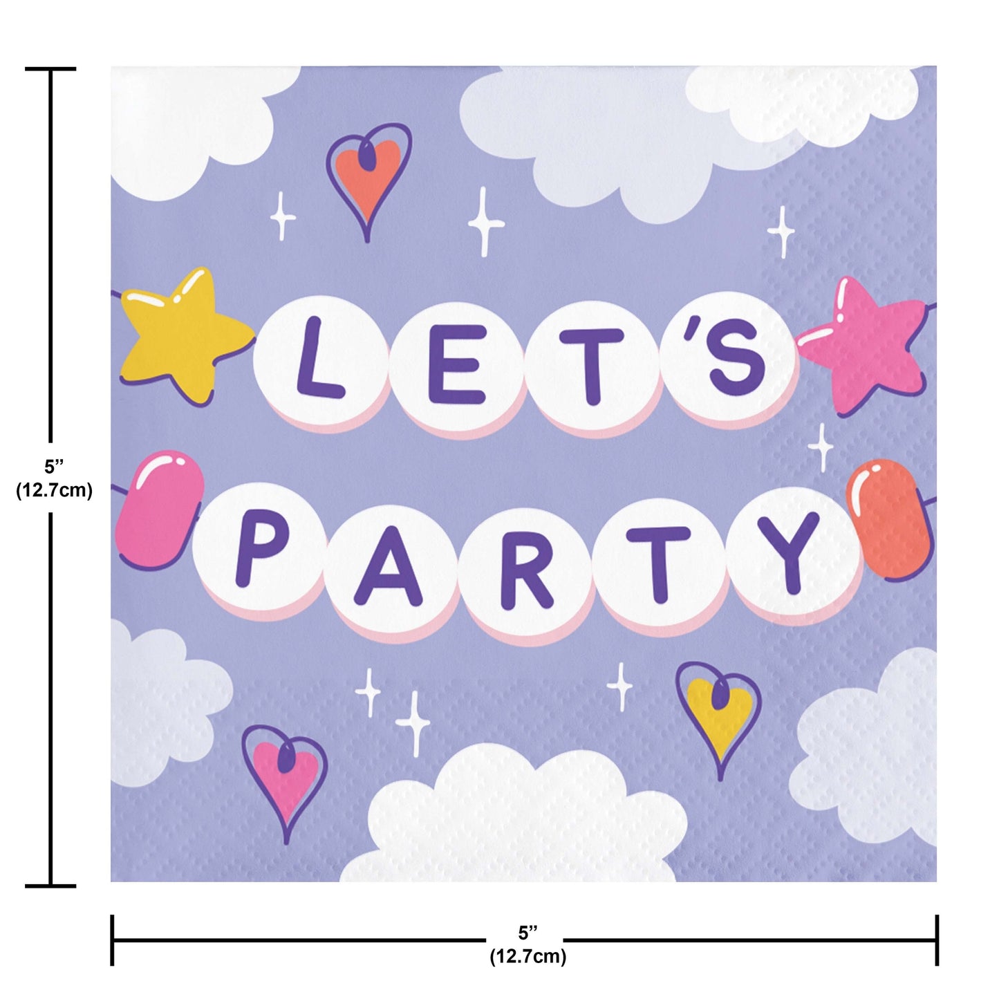 Sweet Dreams Beverage Napkins 192 ct Dimension Image