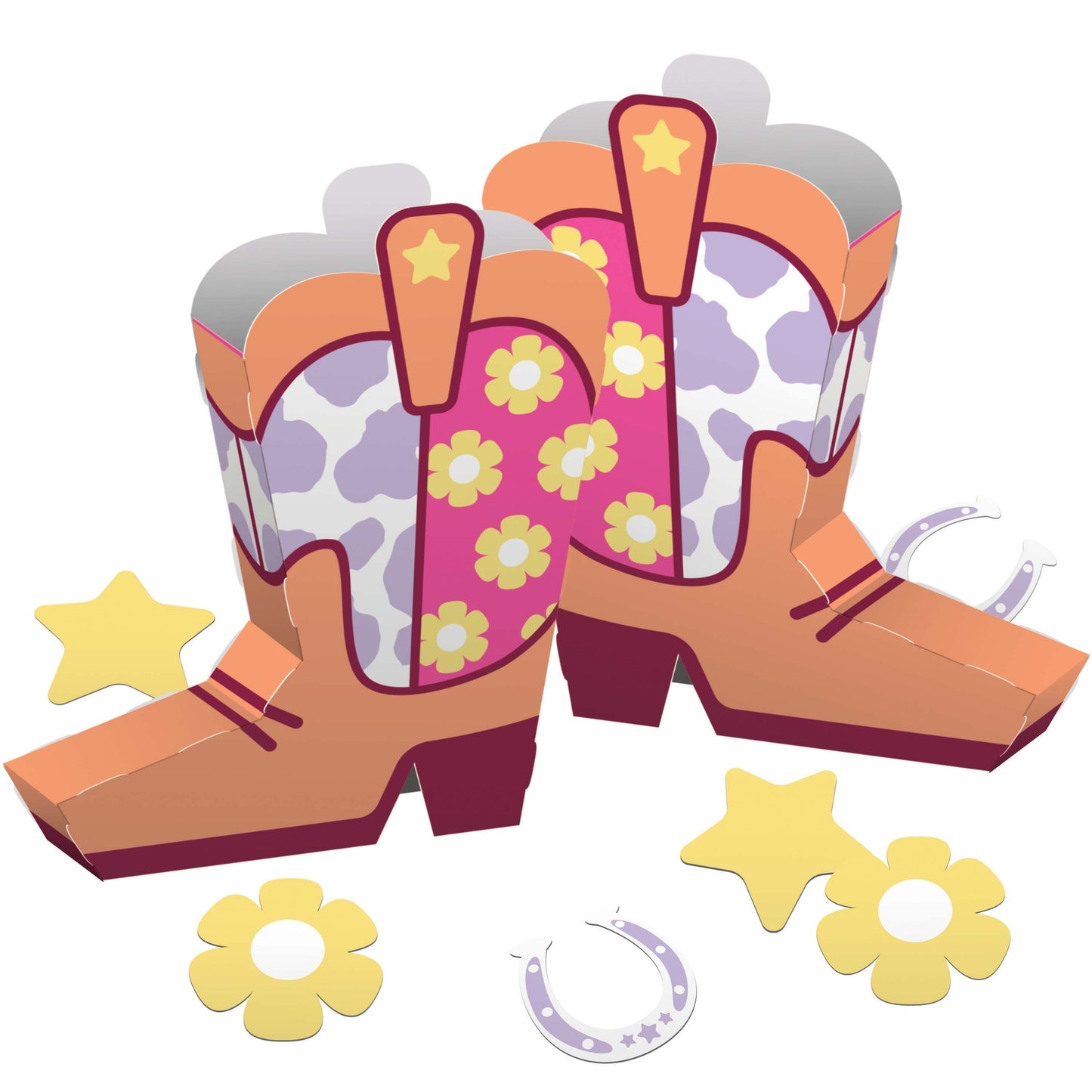 Boots and Bows Cowgirl Boots Centerpiece 24 ct