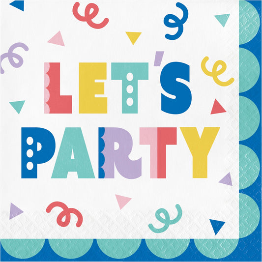 Party Patterns Let's Party Luncheon Napkins 192 ct