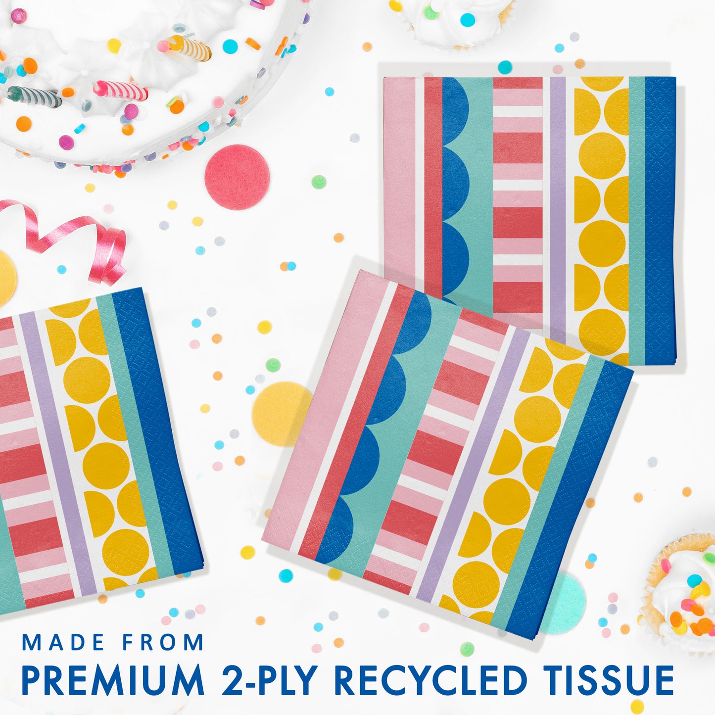 Party Patterns Beverage Napkins 192 ct Feature Image