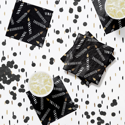 Golden Wishes Beverage Napkins 192 ct Lifestyle Image