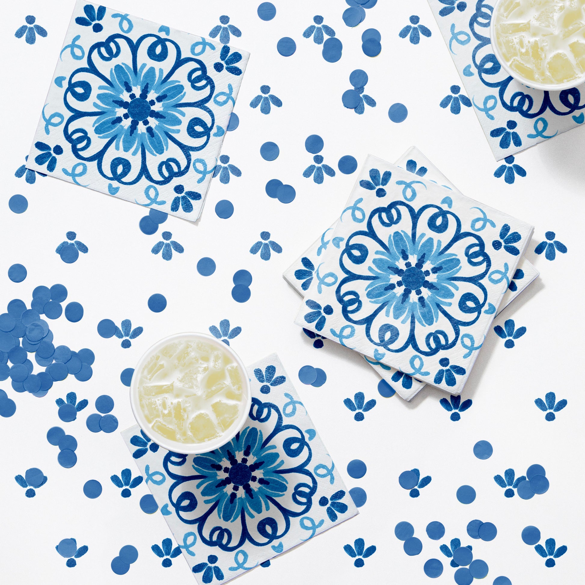 Blue Willow Beverage Napkins 192 ct Lifestyle Image