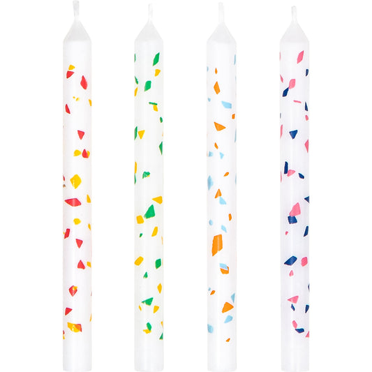 Confetti Print Birthday Candles 240 ct