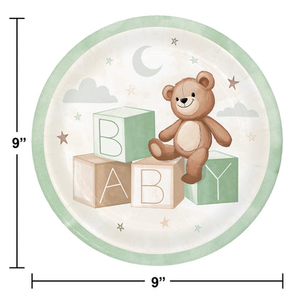 Teddy Bear Paper Plates 96 ct