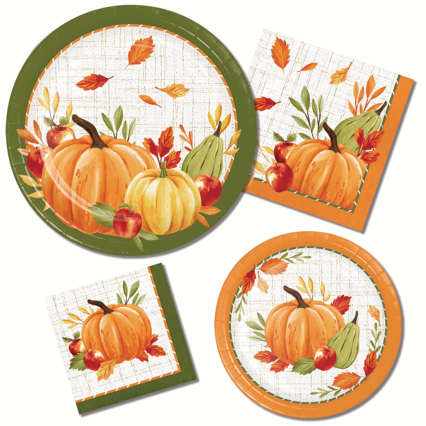 Autumn Orchard Fall Dessert Paper Plates 96 ct