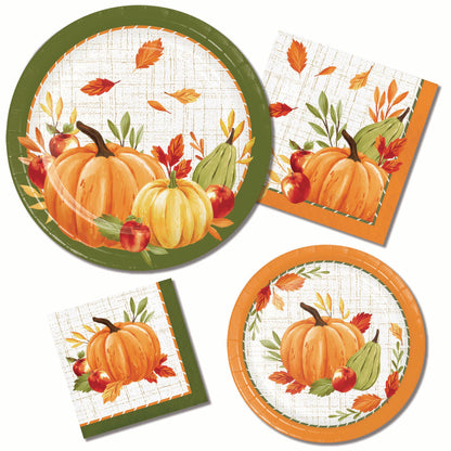 Autumn Orchard Fall Dessert Paper Plates 96 ct