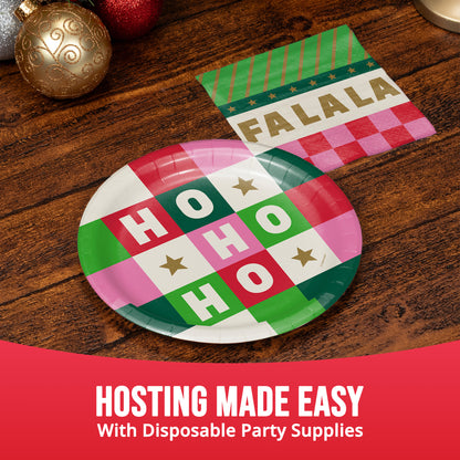 Holiday Hues Fa La La Beverage Paper Napkins 192 ct