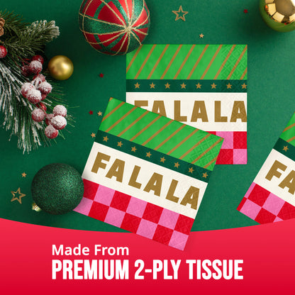 Holiday Hues Fa La La Beverage Paper Napkins 192 ct