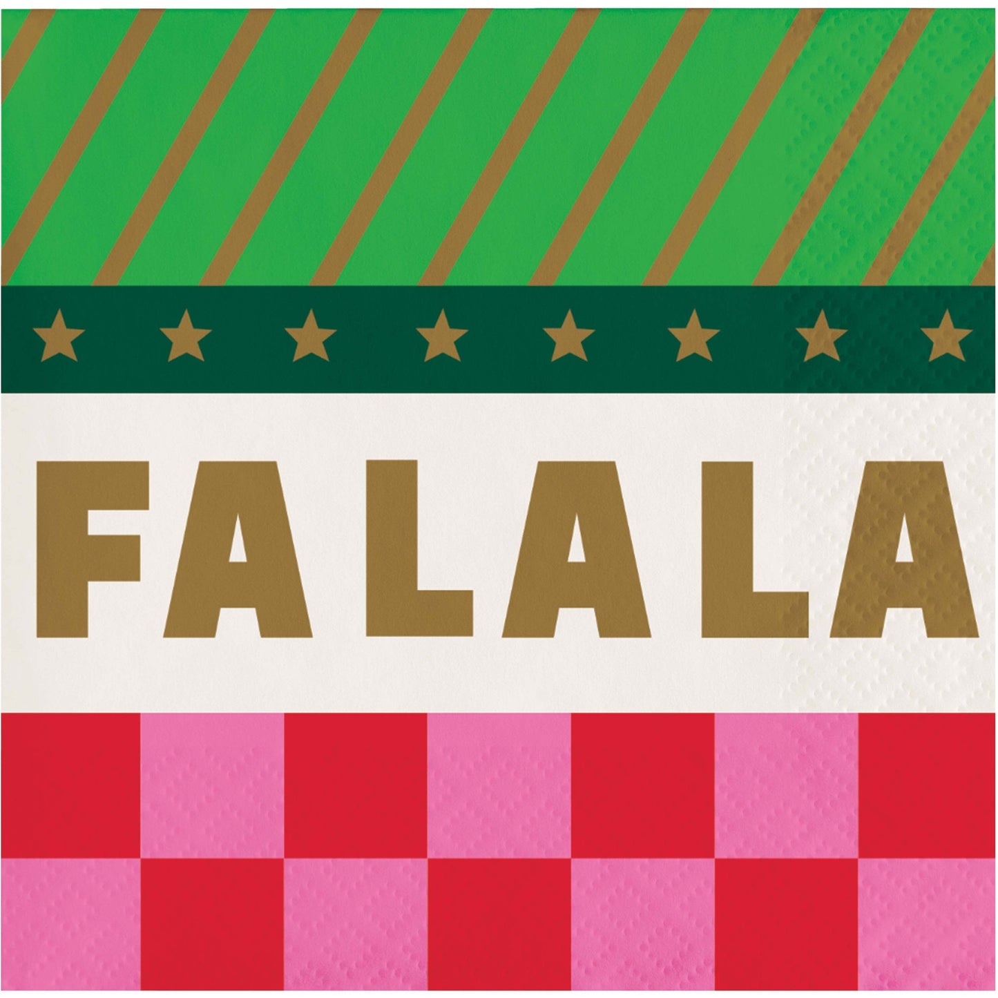 Holiday Hues Fa La La Beverage Paper Napkins 192 ct