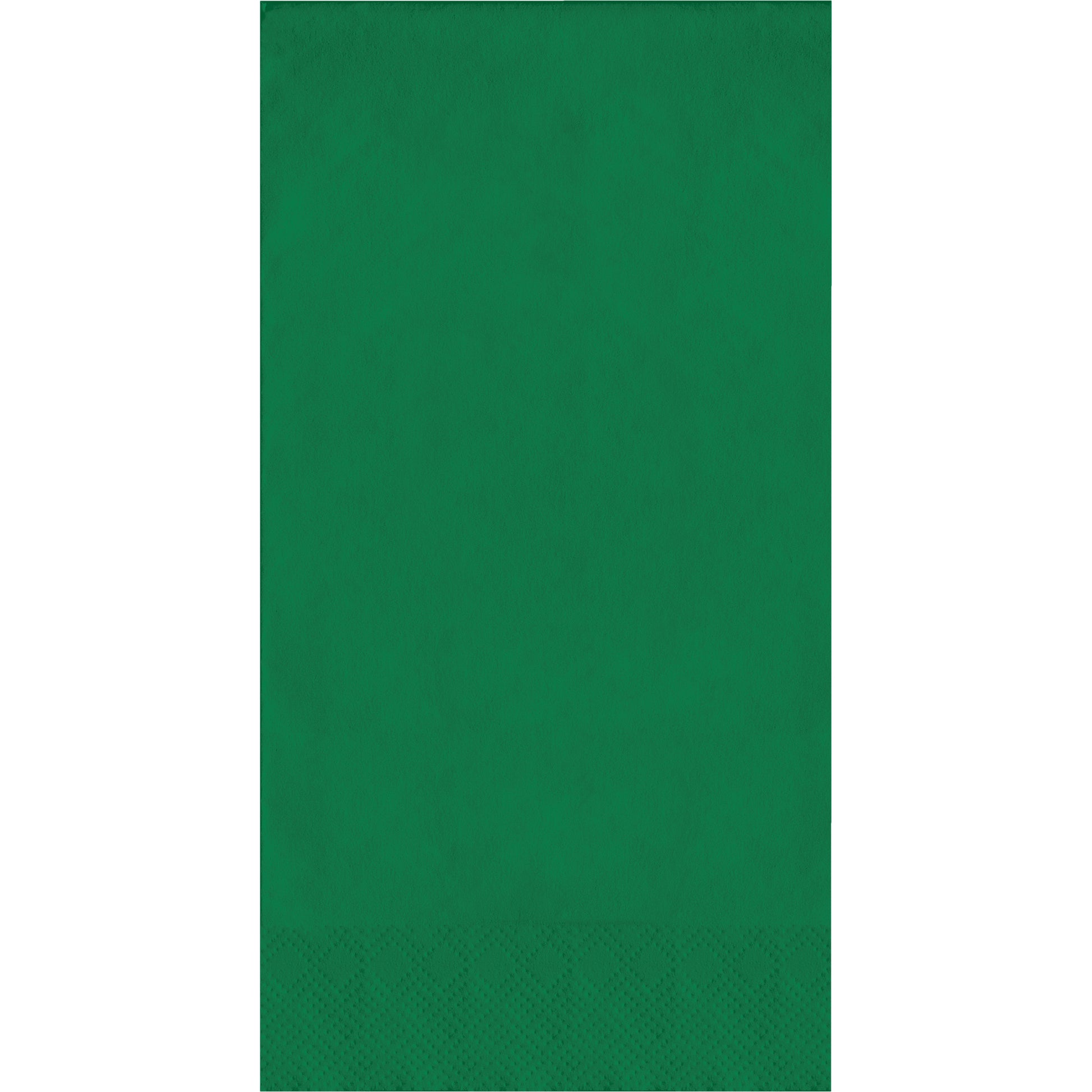 Green guest towel on a white background