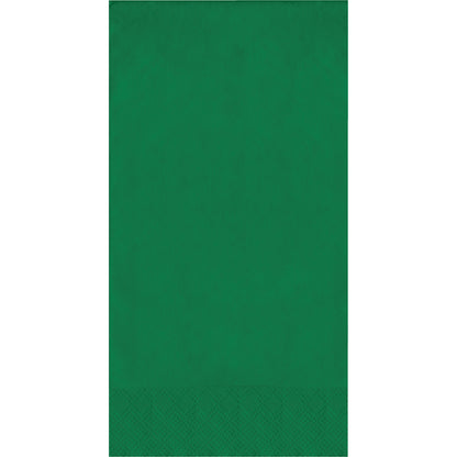 Green guest towel on a white background