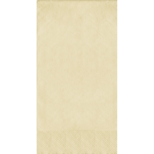 Ivory pin embossed dinner napkin on a white background