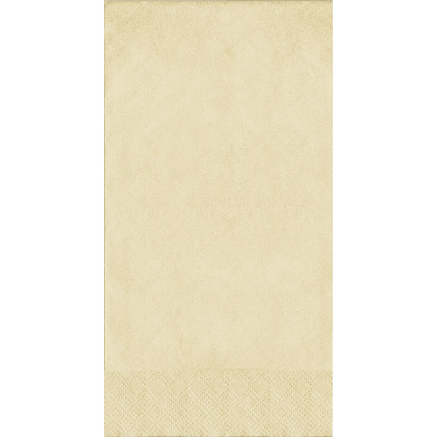 Ivory pin embossed guest towel on a white background