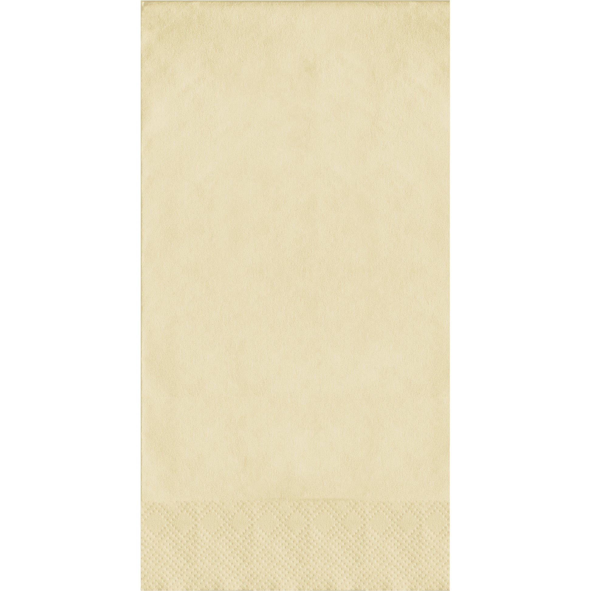 Ivory pin embossed guest towel on a white background