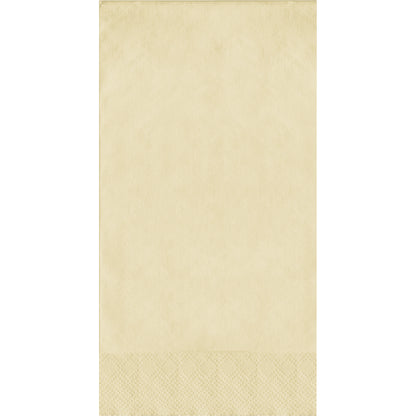 Ivory pin embossed guest towel on a white background
