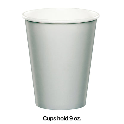 Shimmering Silver 9 oz Hot & Cold Cups 240 ct