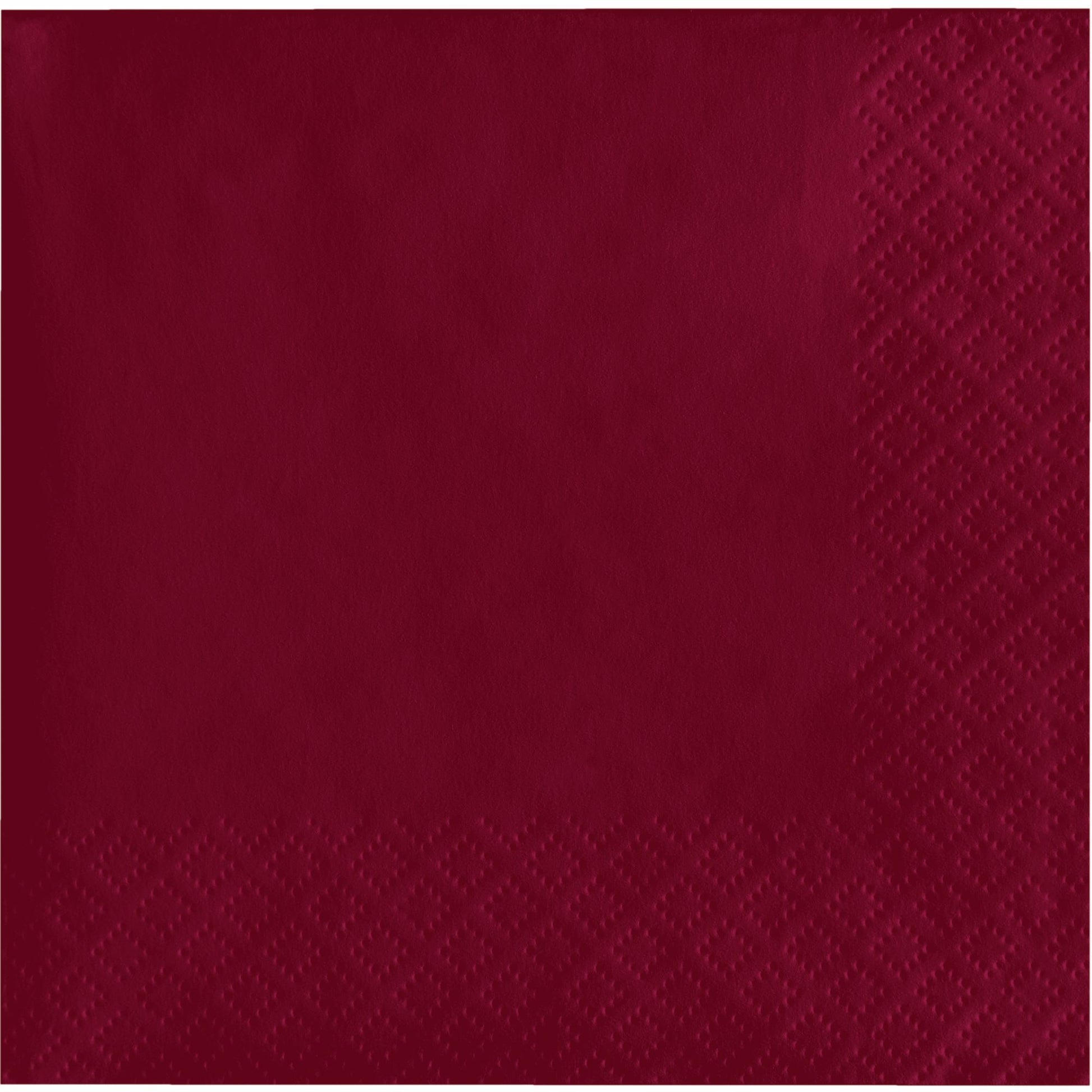 Burgundy Beverage Napkins 3-Ply 500 ct