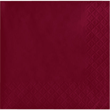 Burgundy Beverage Napkins 3-Ply 500 ct