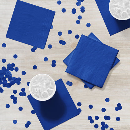 Cobalt Blue Beverage Napkins 3-Ply 500 ct Lifestyle Image