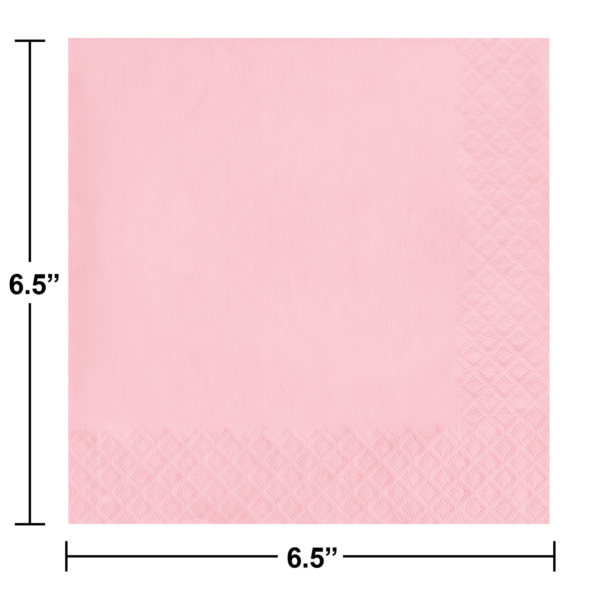 Classic Pink Luncheon Napkins 3-Ply 500 ct Dimension Image