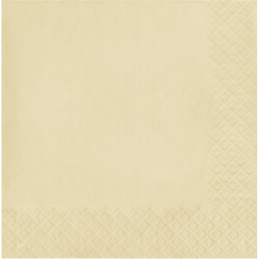Ivory pin embossed paper napkin