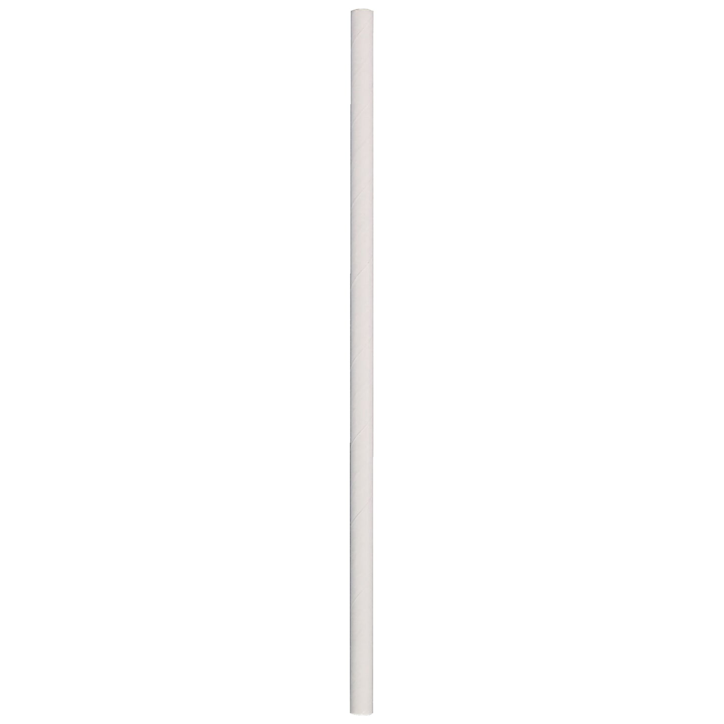 White paper straw on a white background
