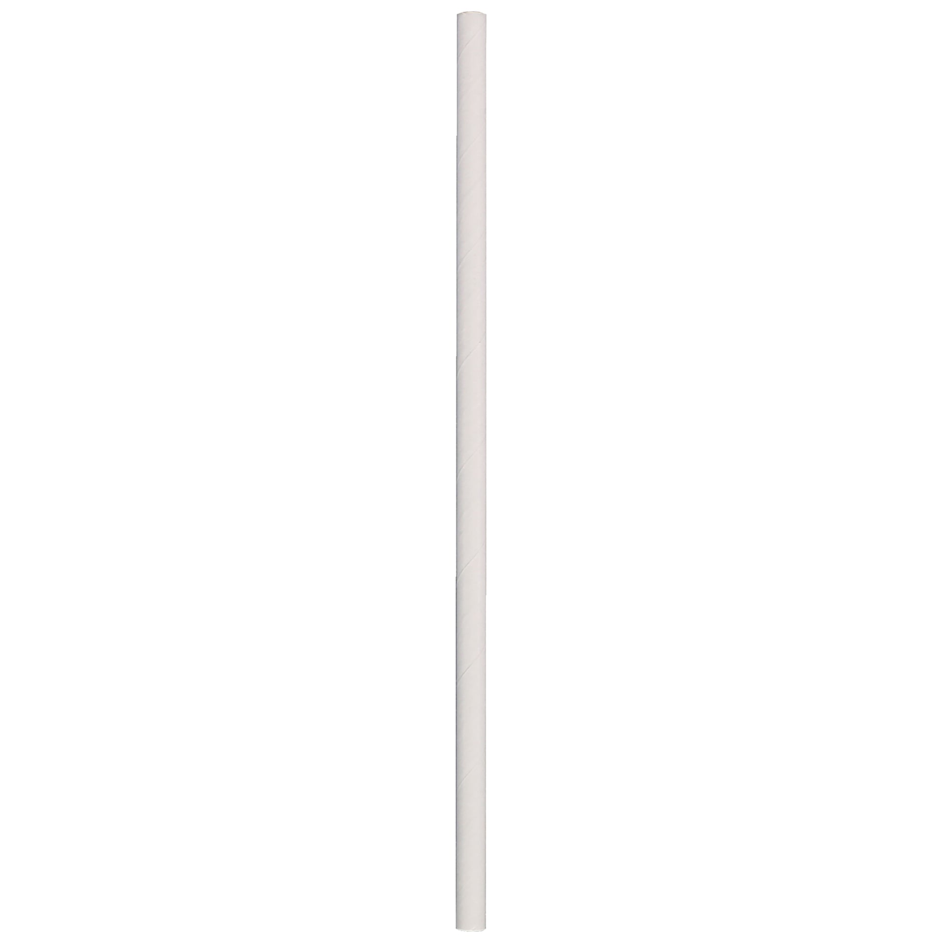 White paper straw on a white background