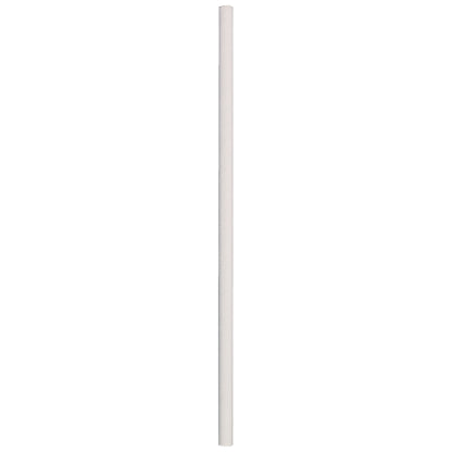 White paper straw on a white background