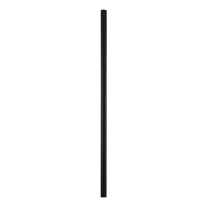 Black paper straw on a white background