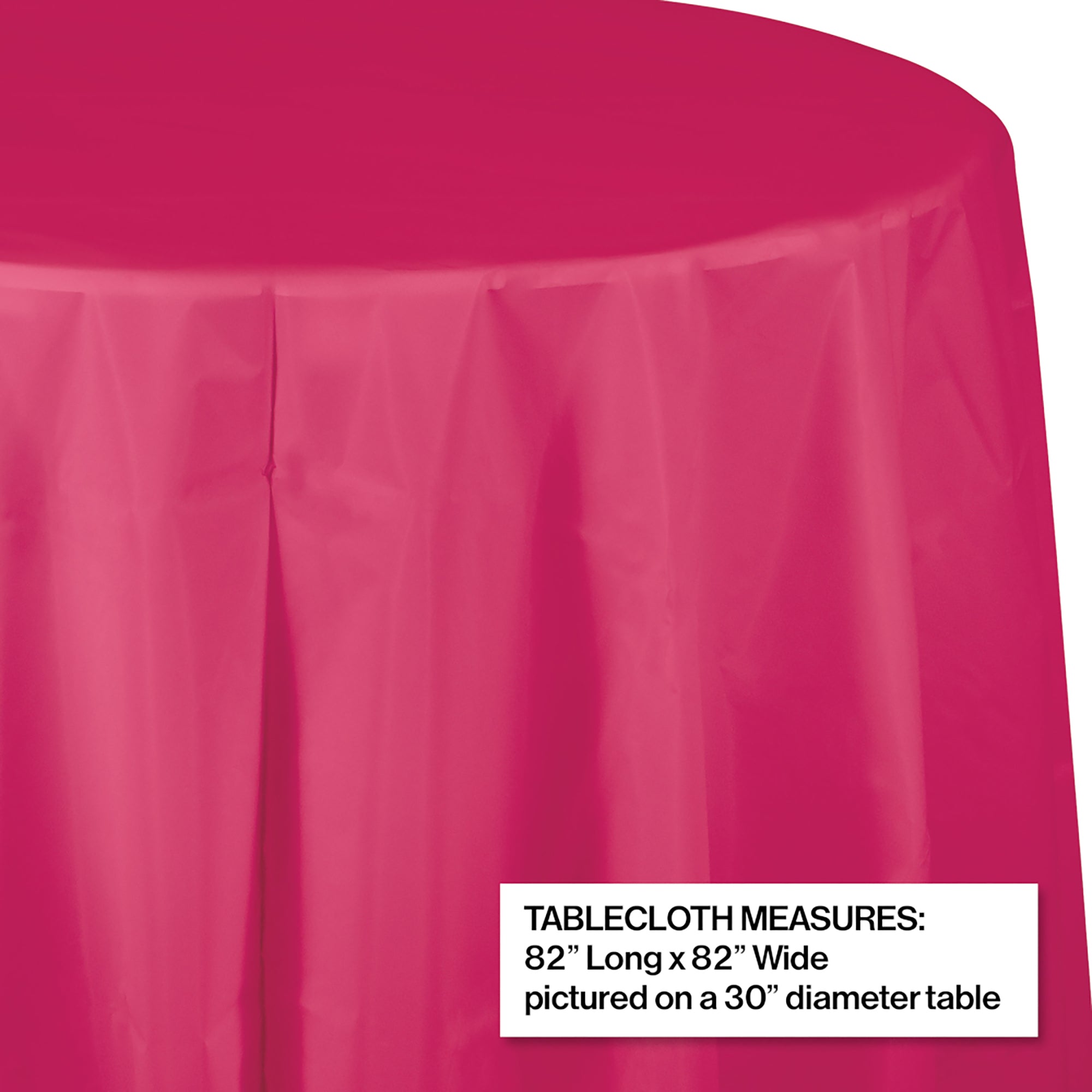 Hot Magenta Octy-Round Plastic Tablecloths - Thumbnail 3