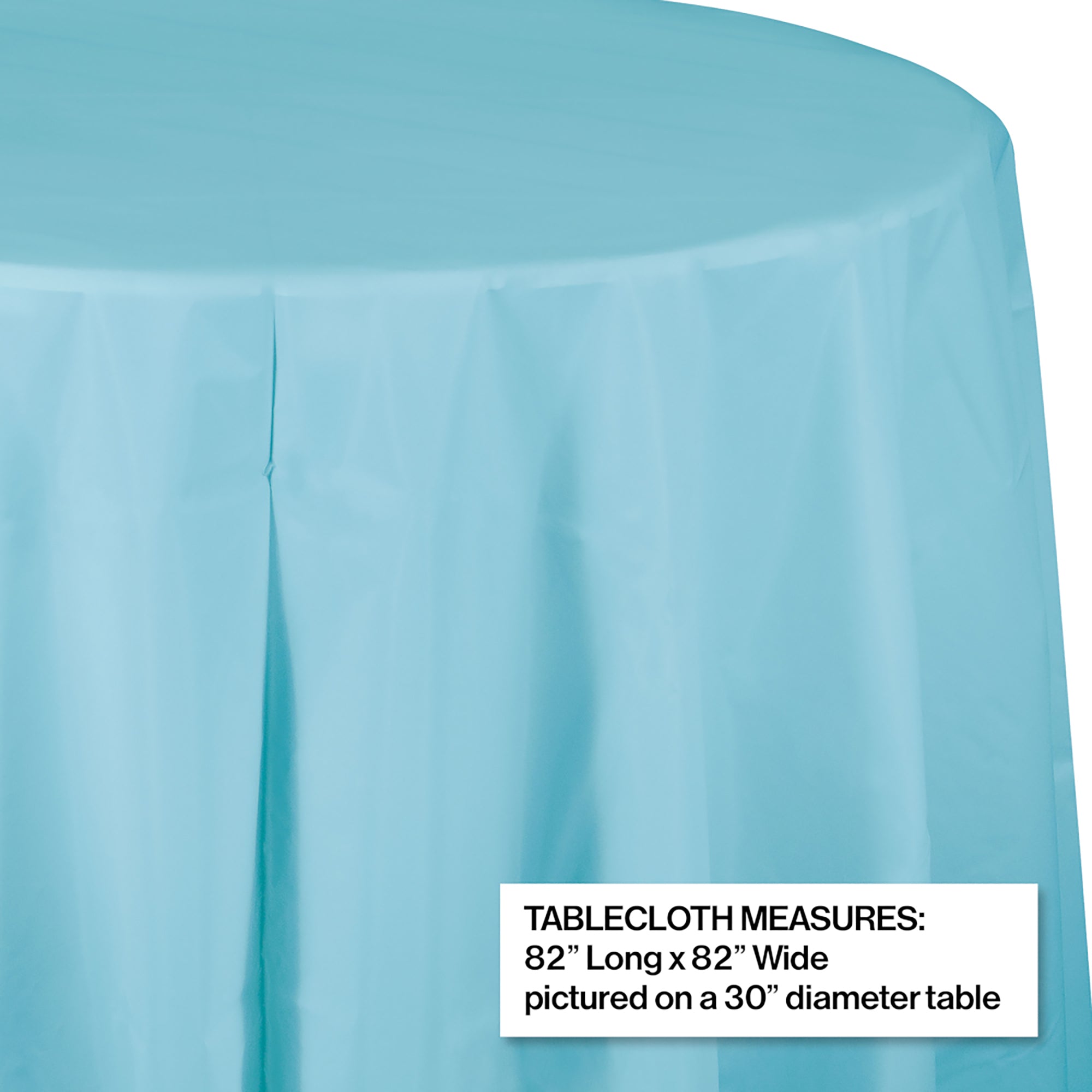 Pastel Blue Octy-Round Plastic Tablecloths - Thumbnail 4