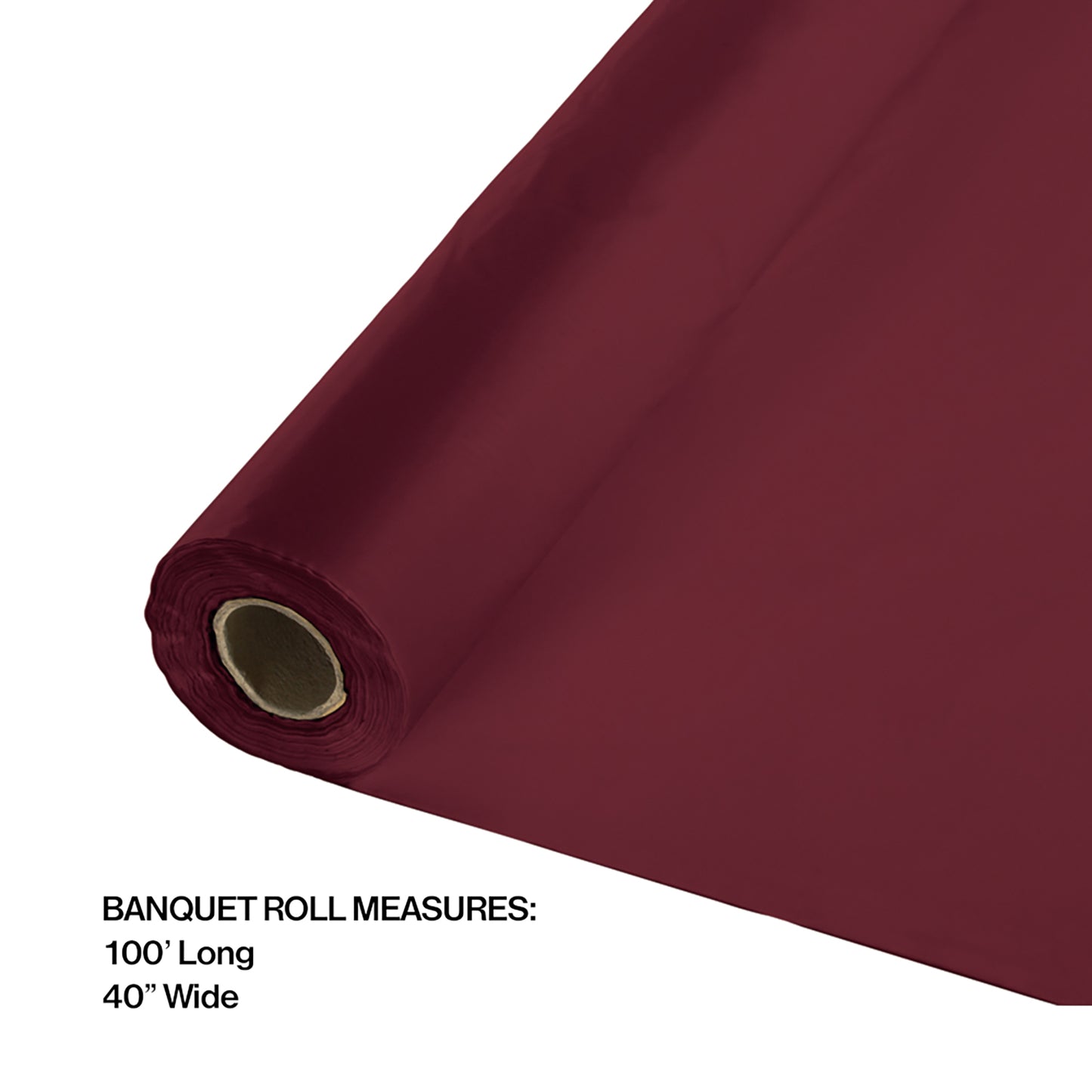 Burgundy Banquet Table Roll 1 ct