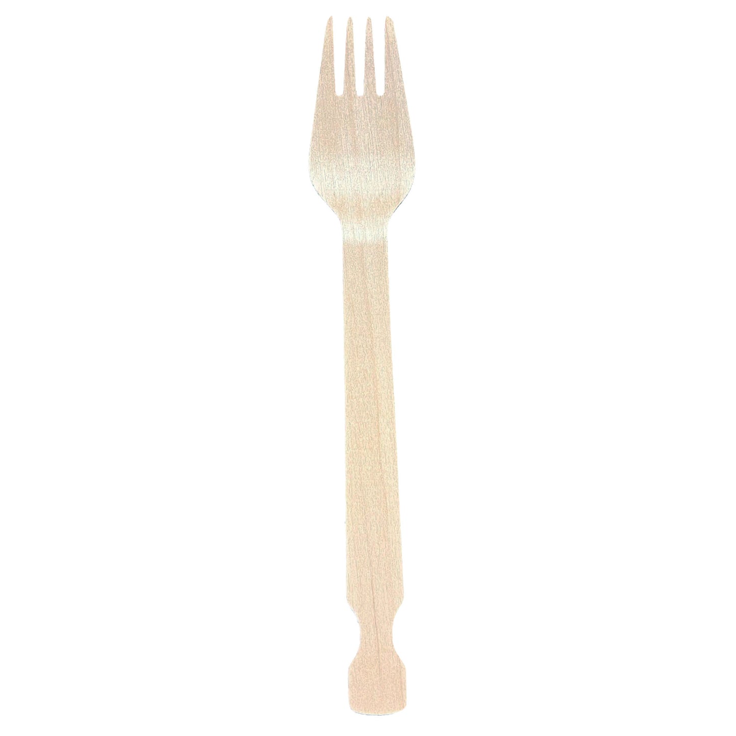 Wooden fork on a white background