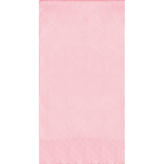 Light pink rectangular dinner napkin with pin emboss detail