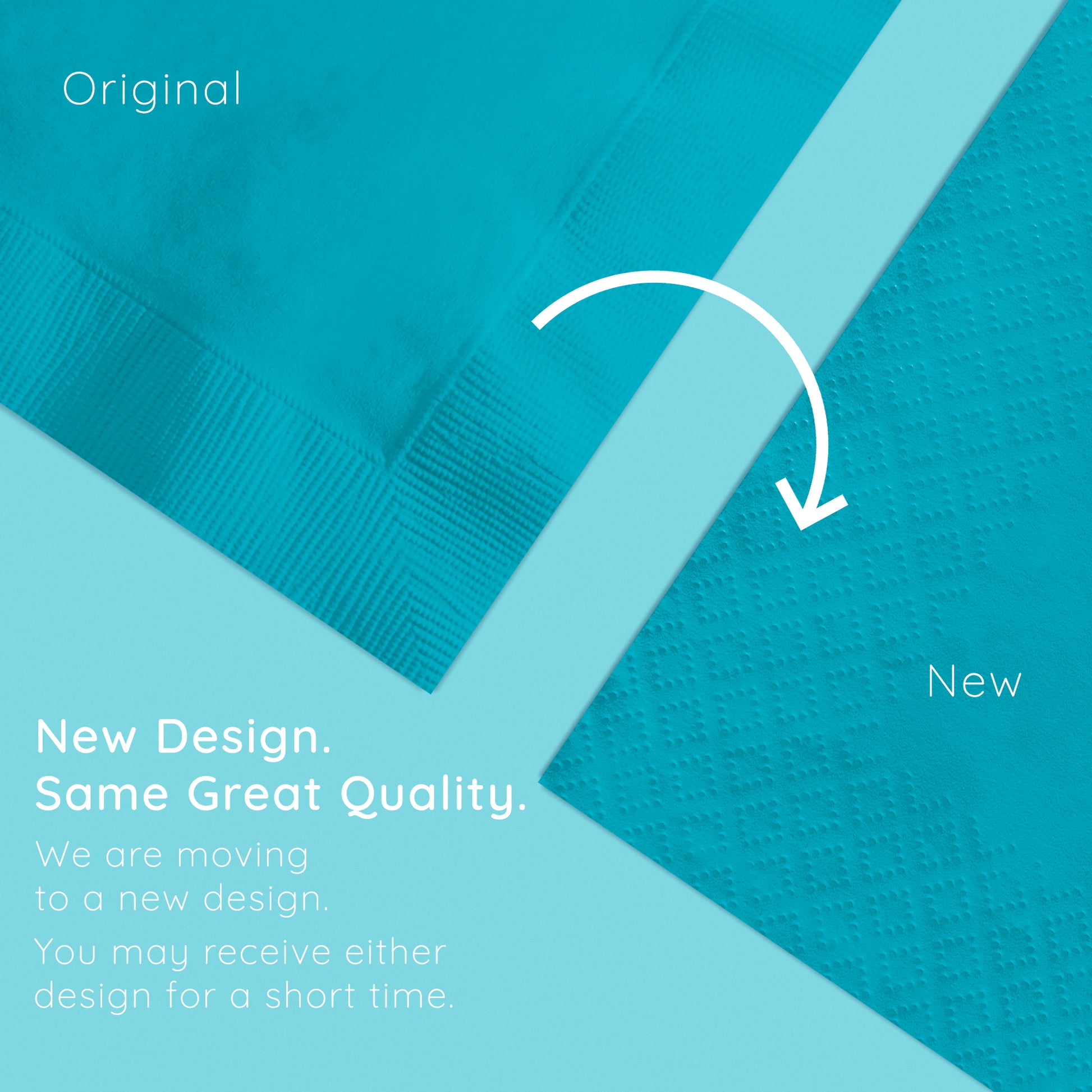 Bermuda Blue 2-Ply Beverage Napkins 600 ct Emboss Callout Image