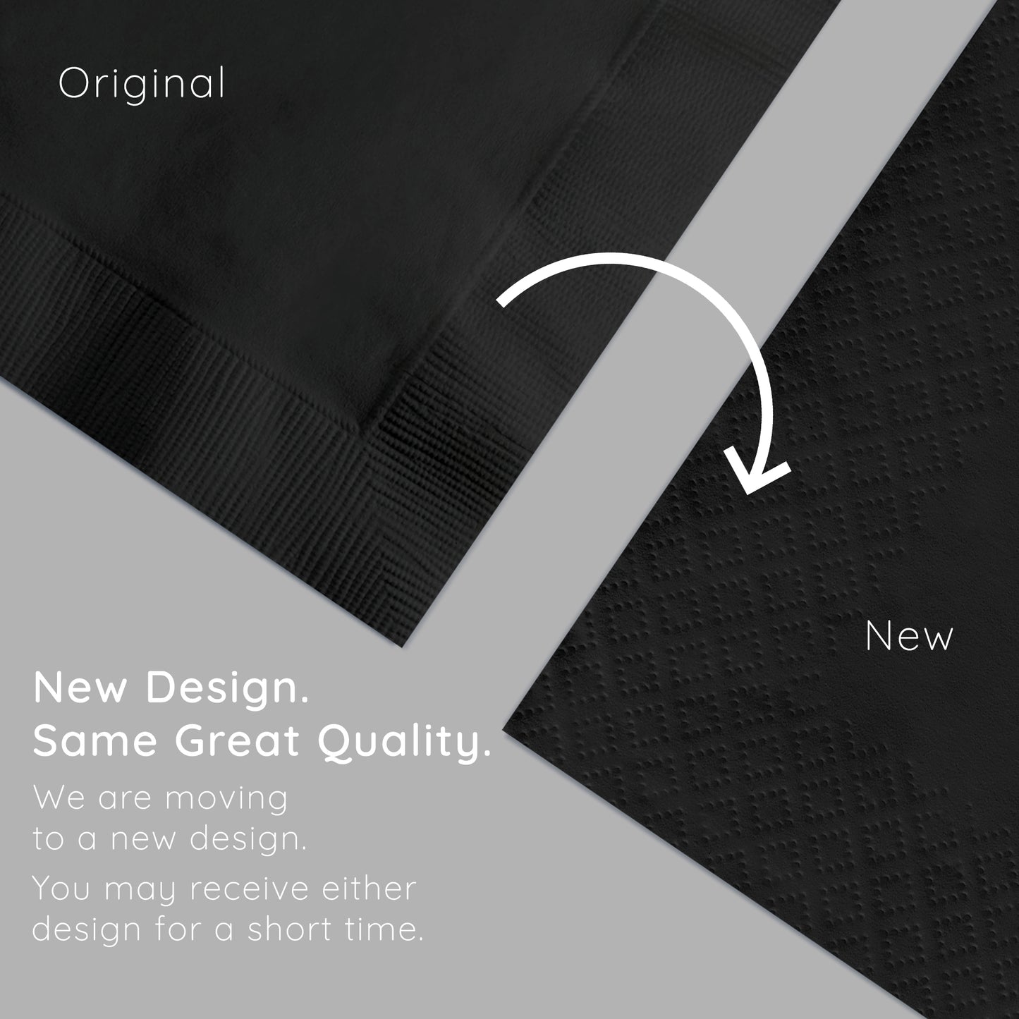 Black Velvet 2-Ply Luncheon Napkins 600 ct Emboss Callout Image