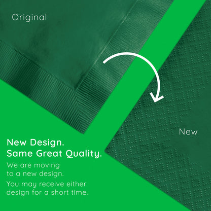 Hunter Green 2-Ply Beverage Napkins 600 ct Emboss Callout Image