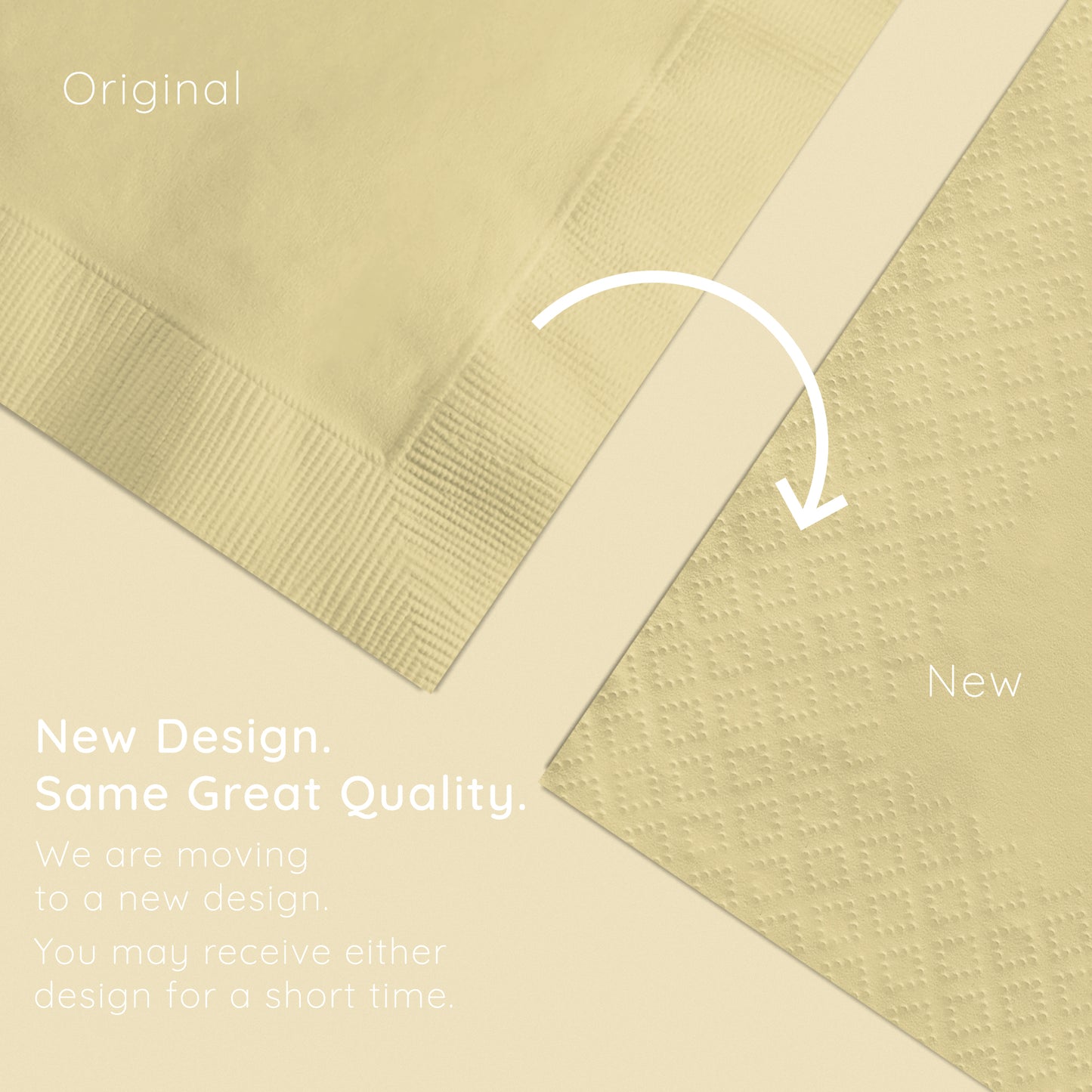 Ivory 2-Ply Beverage Napkins 600 ct Emboss Callout Image