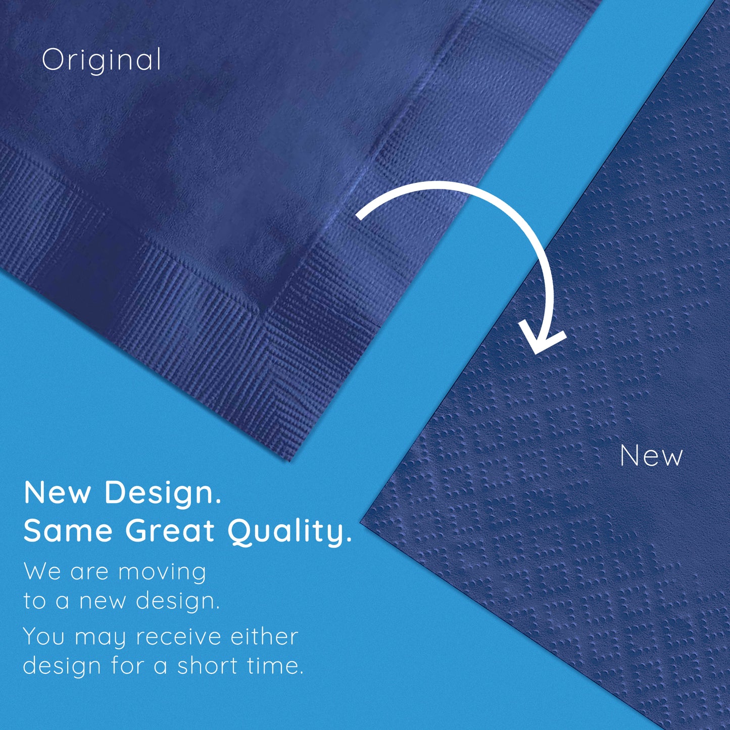 Navy Blue Luncheon Napkins 3-Ply 500 ct Emboss Callout Image