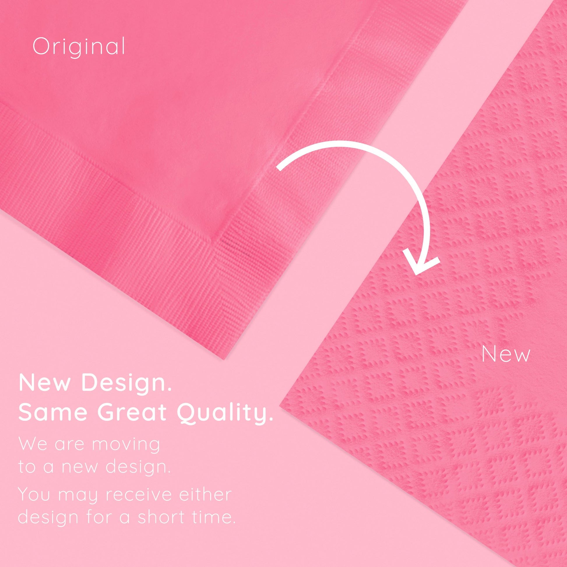 Candy Pink 2-Ply Luncheon Napkins 600 ct Emboss Callout Image