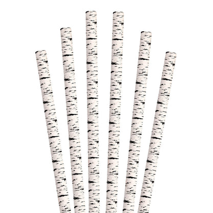 7.75" Black Birch Tree Jumbo Paper Straws - 4800 ct.