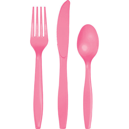 Candy Pink Assorted Plastic Cutlery 288 ct