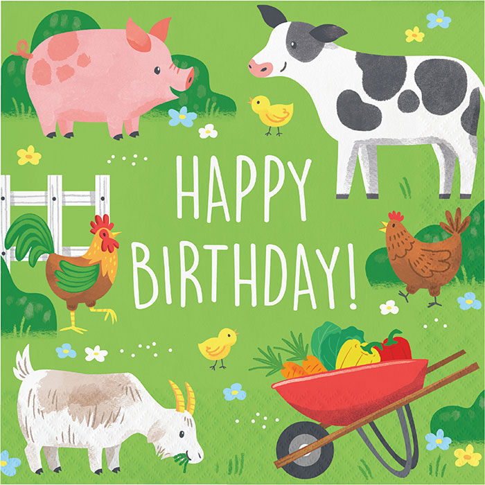 Creative Converting Farm Animals Napkins