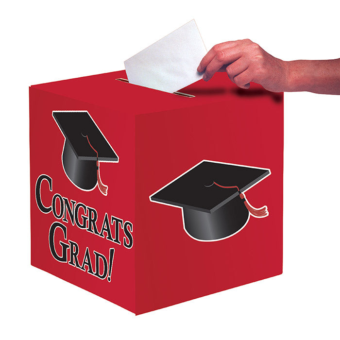 Wholesale Graduation Card Boxes Red 6 ct