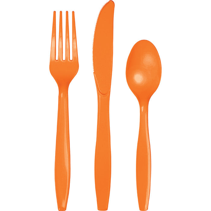 Sunkissed Orange Assorted Plastic Cutlery 288 ct