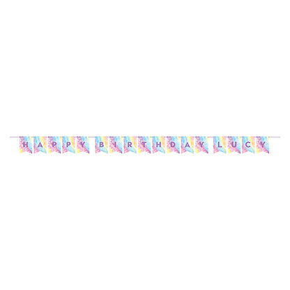 Tie Dye Party Happy Birthday Banners 12 ct